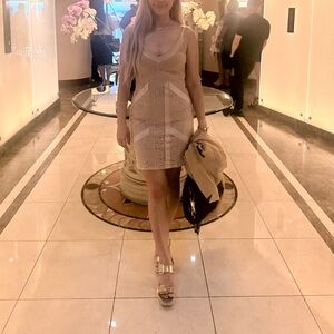 Guess Nude Bodycon Dress